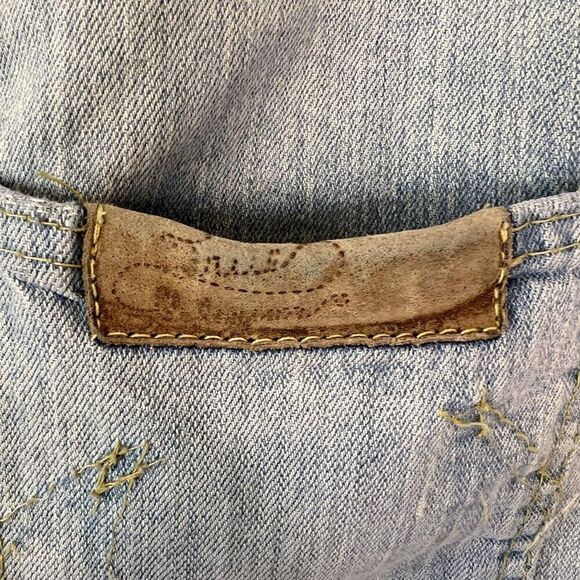 True Religion Denim Mini Skirt with Back Slit - Picture 3 of 3
